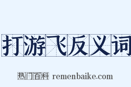 打游飞反义词是什么意思的图片